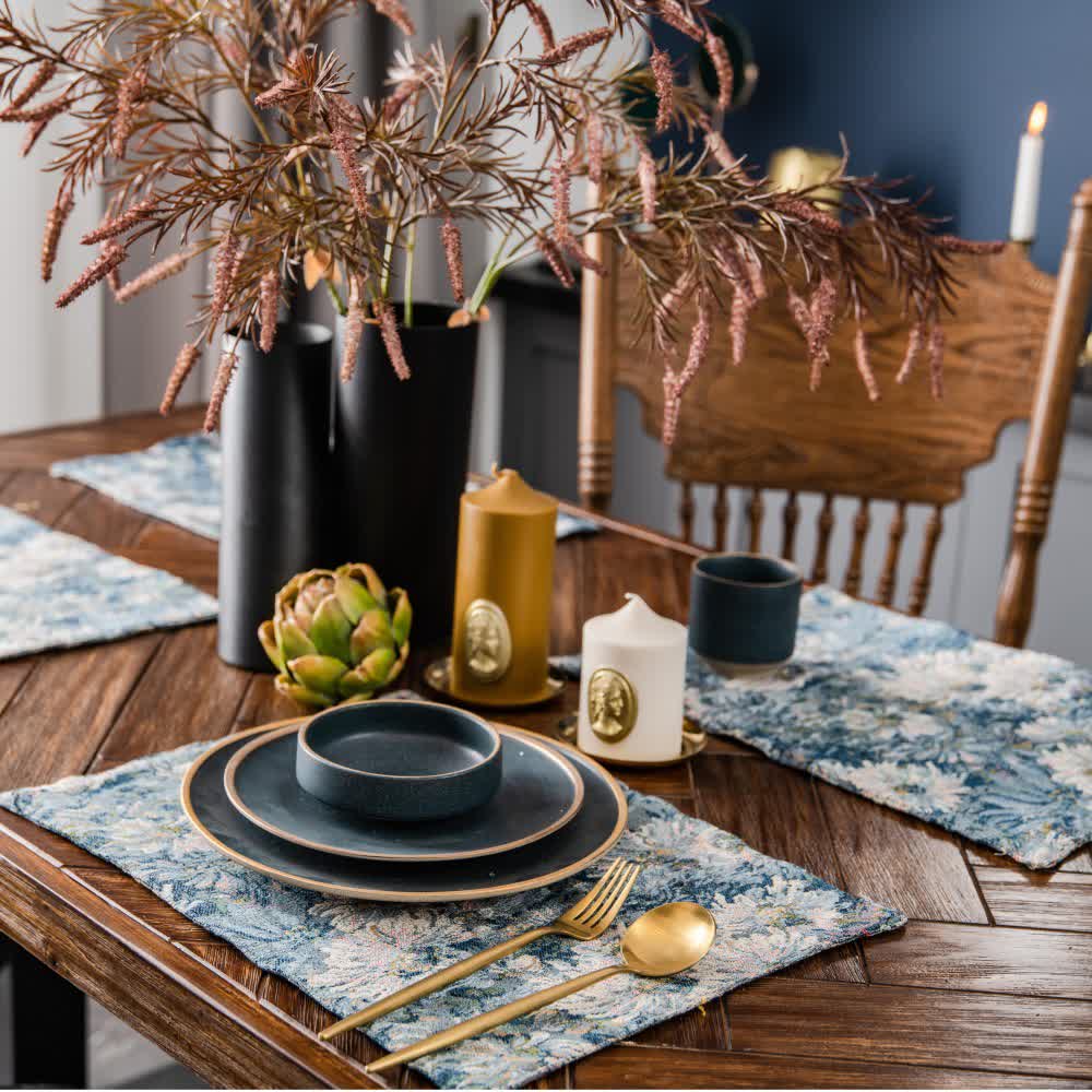 Jacquard Floral Heat Resistant Placemat Set(4PCS) - image 1