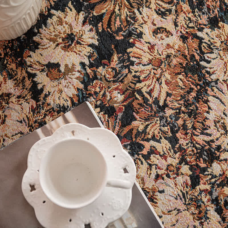 Jacquard Tassel Oil Painting Style Round Tablecloth - image 9