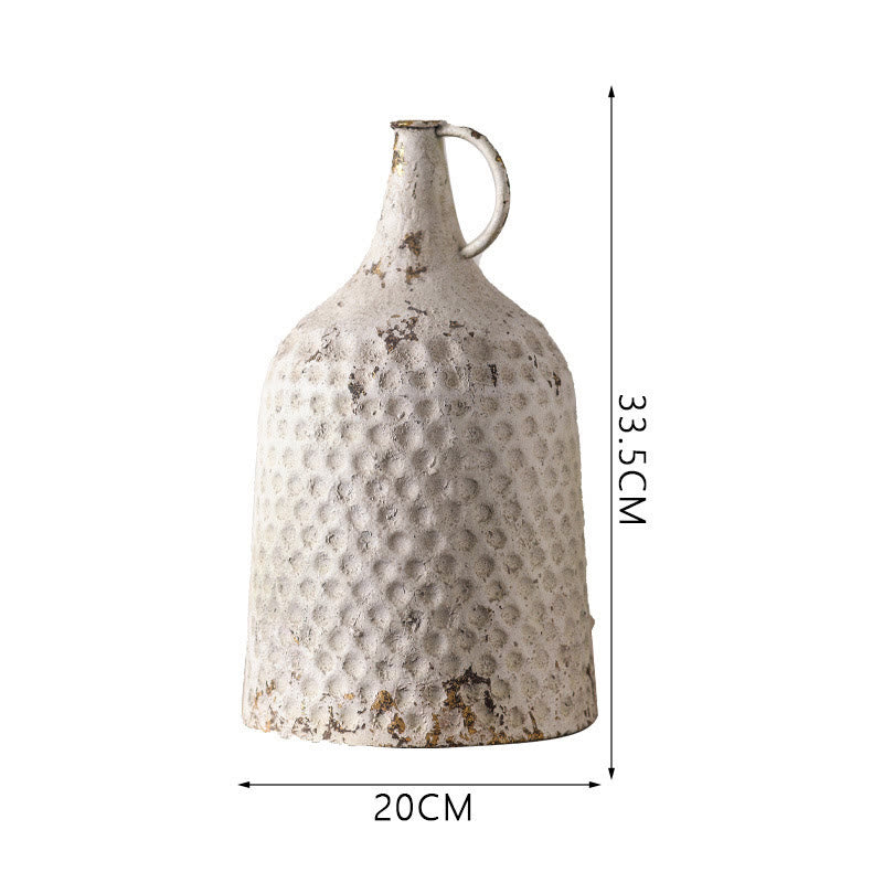 Home Decor Retro Old Iron Vase Ornament - L-7.87"W x 7.87"D x 13.19"H - image 6