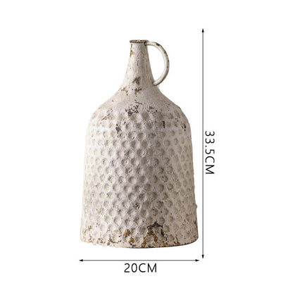 Home Decor Retro Old Iron Vase Ornament - L-7.87"W x 7.87"D x 13.19"H - image 6