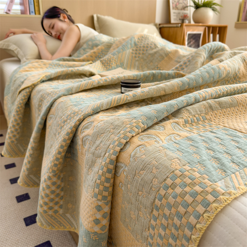 Three Layers Gauze Retro Comfy Lightweight Quilt - image 5