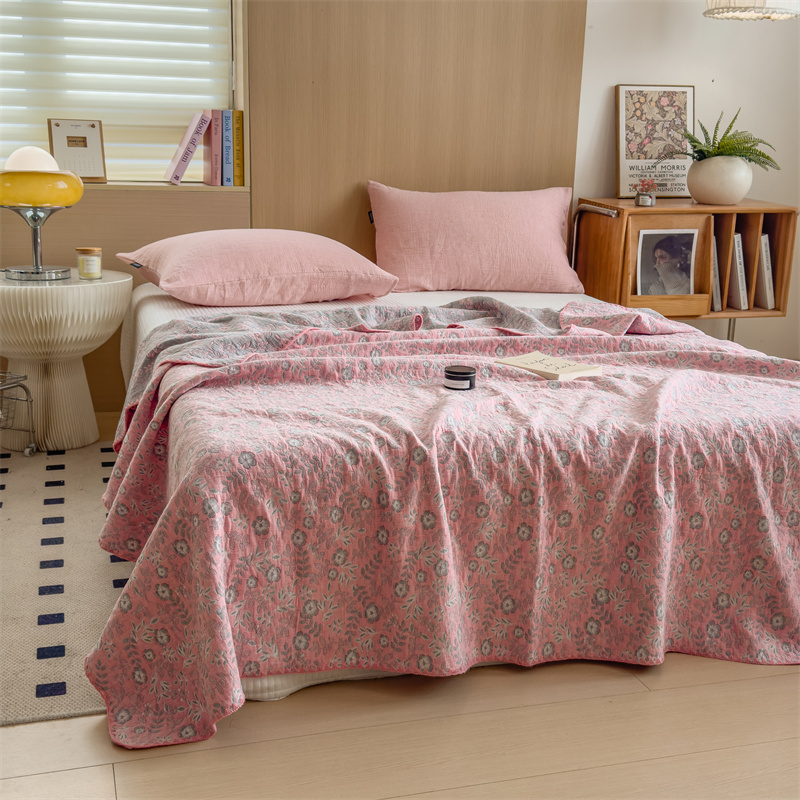 Refresh Floral Three Layers Cotton Gauze Quilt - image 5