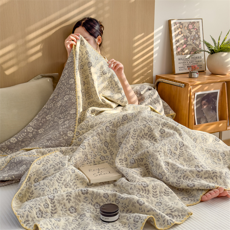 Refresh Floral Three Layers Cotton Gauze Quilt - image 16