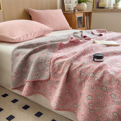 Refresh Floral Three Layers Cotton Gauze Quilt - image 7