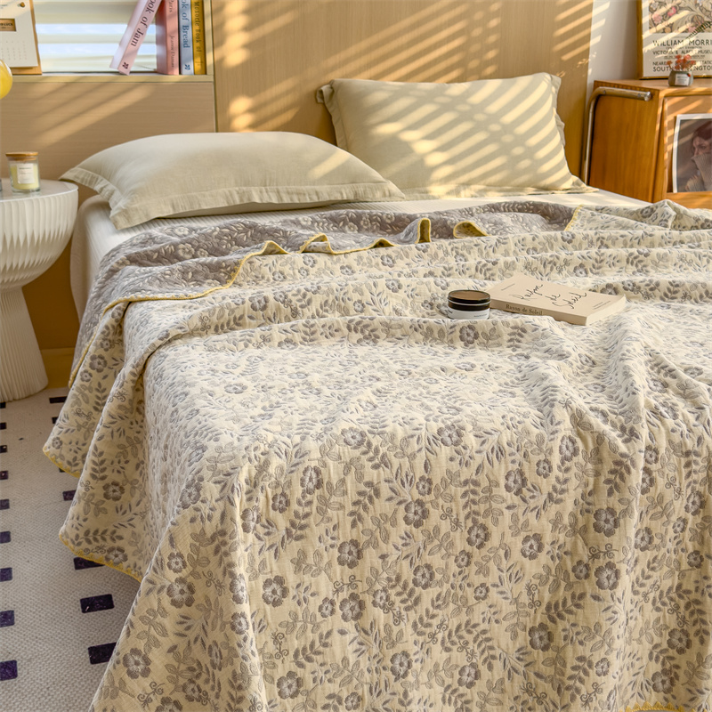 Refresh Floral Three Layers Cotton Gauze Quilt - image 23