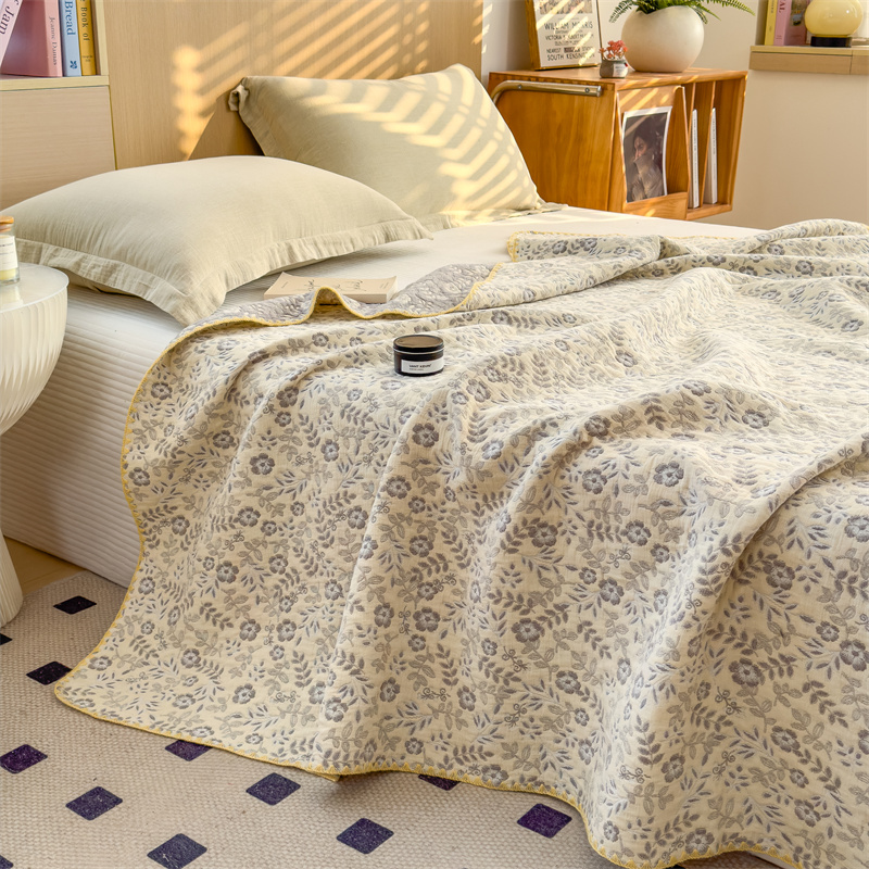 Refresh Floral Three Layers Cotton Gauze Quilt - image 20