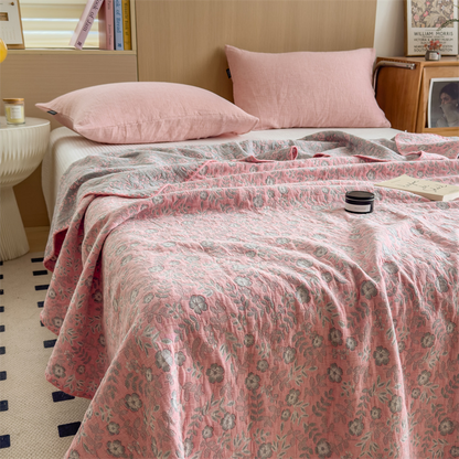 Refresh Floral Three Layers Cotton Gauze Quilt - image 6