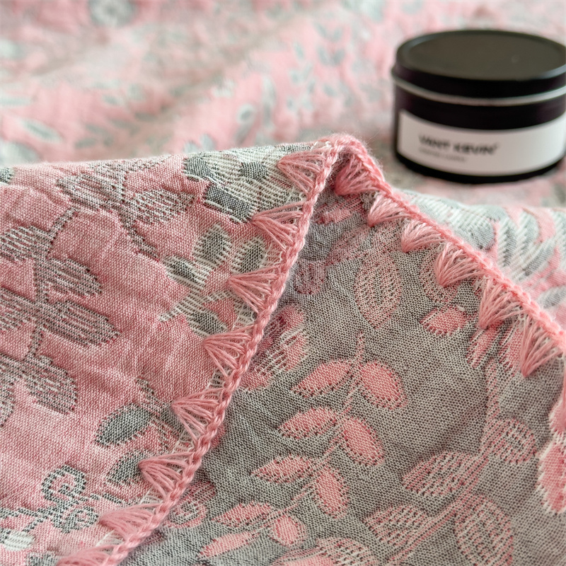 Refresh Floral Three Layers Cotton Gauze Quilt - image 12