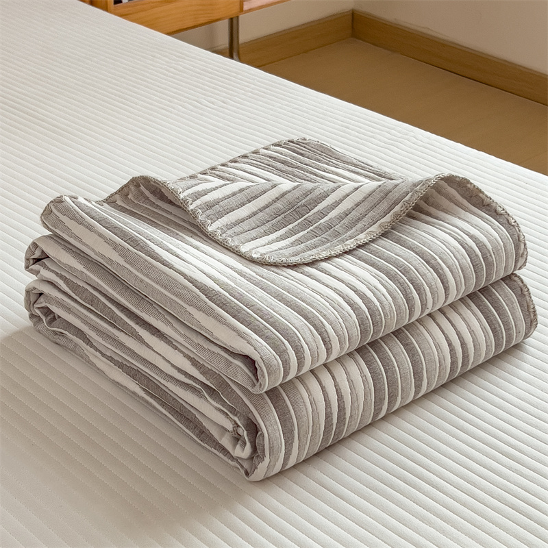 Cotton Gauze Striped Breathable Comfy Quilt - image 26