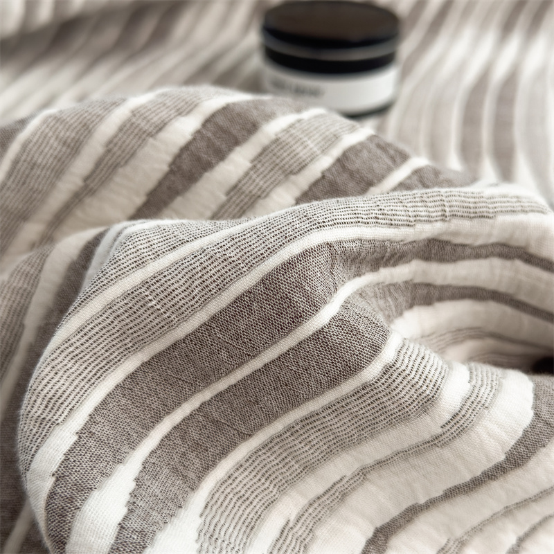 Cotton Gauze Striped Breathable Comfy Quilt - image 29