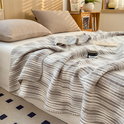 Cotton Gauze Striped Breathable Comfy Quilt - image 23