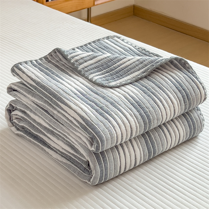 Cotton Gauze Striped Breathable Comfy Quilt - image 10