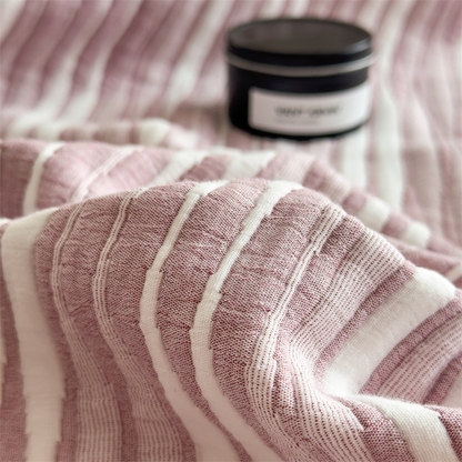 Cotton Gauze Striped Breathable Comfy Quilt - image 44