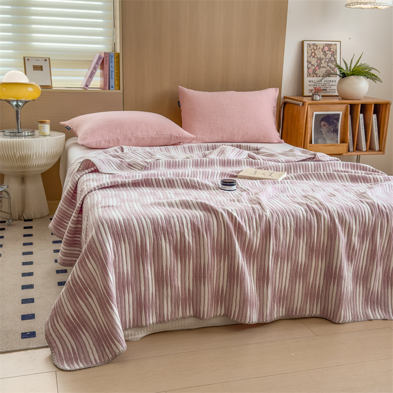 Cotton Gauze Striped Breathable Comfy Quilt - image 35