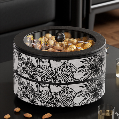 Rotating Serving Dry Fruit Trays with Lid - Double Layers: 10"W x 10"L x 8"H - image 5