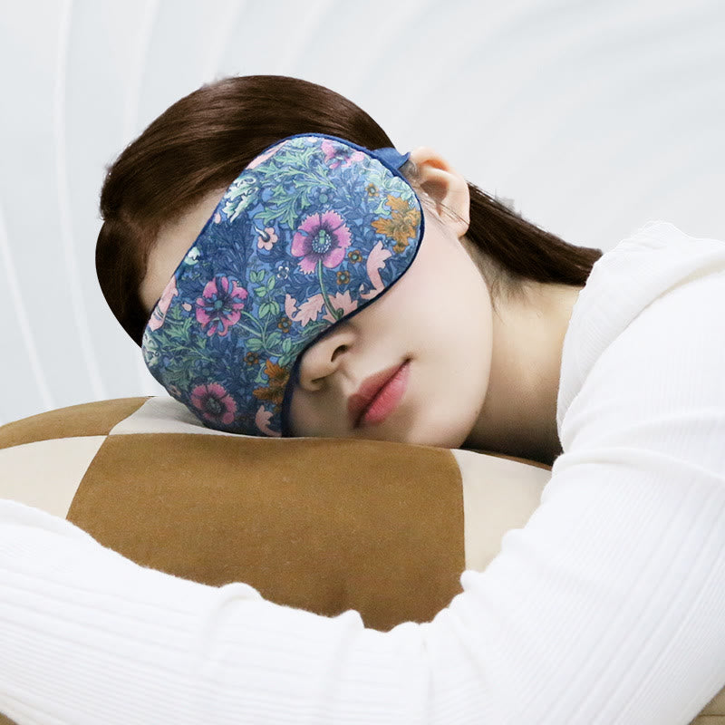 Floral Pattern Lavender Sleep Eye Mask - A - 1PC - 8" x 3" - image 0