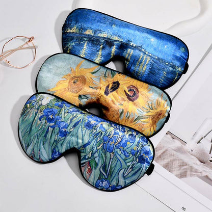 Art Print Imitation Silk Eye Mask - image 1