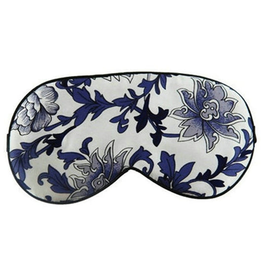 Luxurious Printed Silk Blackout Sleep Eye Mask - A - 1PC - 8" x 3" - image 0