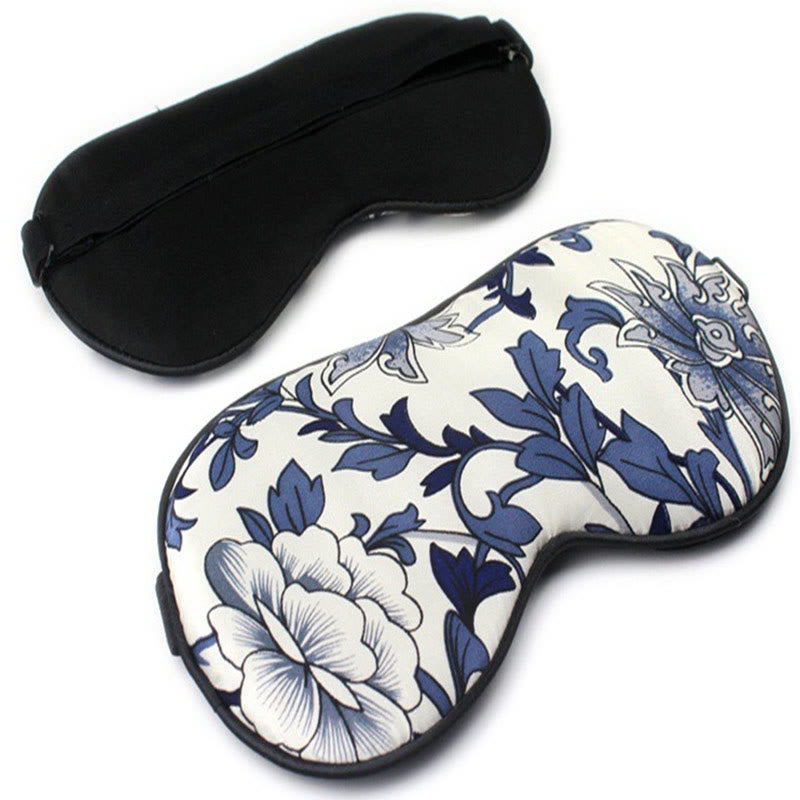 Luxurious Printed Silk Blackout Sleep Eye Mask - image 1