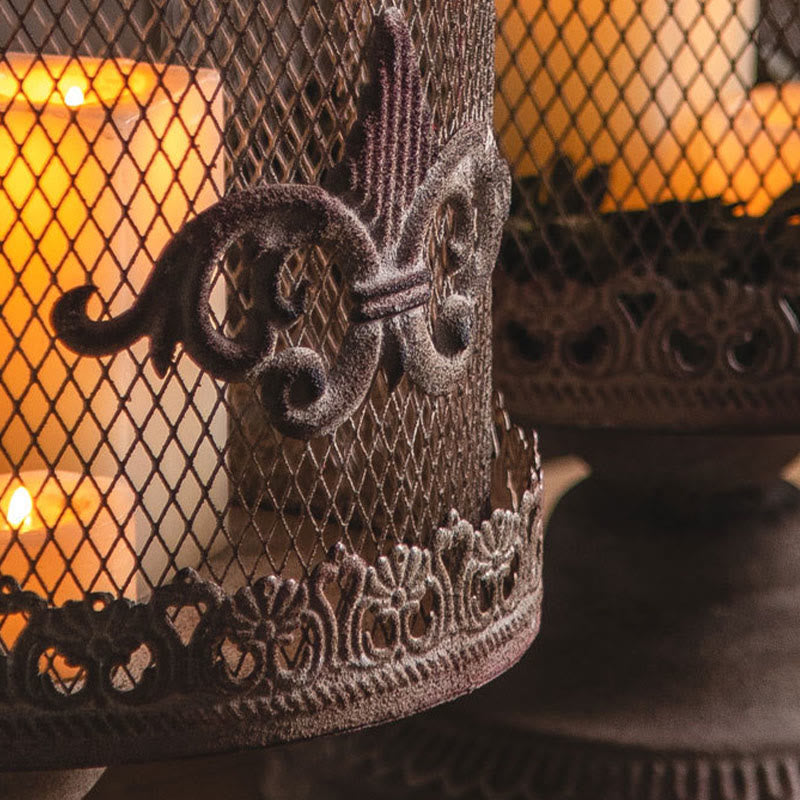 Retro Iron Birdcage Candle Holder Ornament - image 4