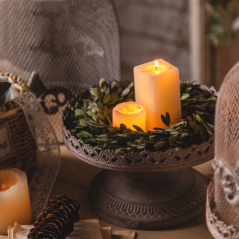 Retro Iron Birdcage Candle Holder Ornament - image 3