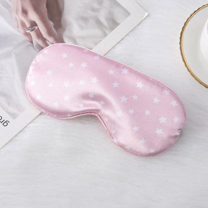 Star Imitation Silk Sleep Eye Mask - Pink - 1PC - 8" x 3" - image 3