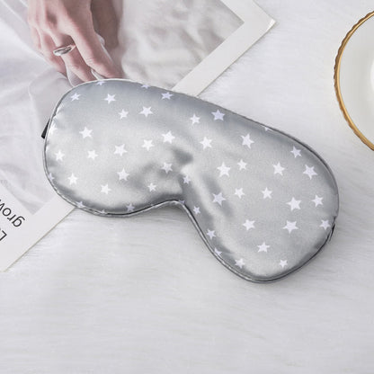 Star Imitation Silk Sleep Eye Mask - Grey - 1PC - 8" x 3" - image 5