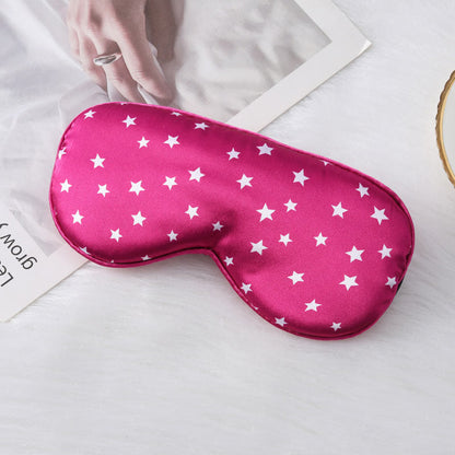 Star Imitation Silk Sleep Eye Mask - Rose - 1PC - 8" x 3" - image 4