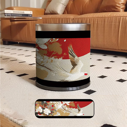 Large Capacity Floral Bird Decorative Trash Can - C - 8.86"W x 8.86"L x 10.24"H - image 7