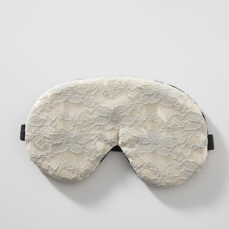 Elegant Lace Flower Eye Mask - Light Gray - 1PC - 8" x 3" - image 8