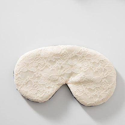 Elegant Lace Flower Eye Mask - Beige - 1PC - 8" x 3" - image 7