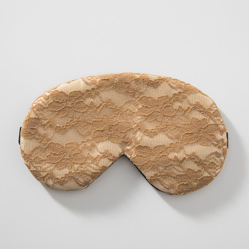 Elegant Lace Flower Eye Mask - Khaki - 1PC - 8" x 3" - image 6