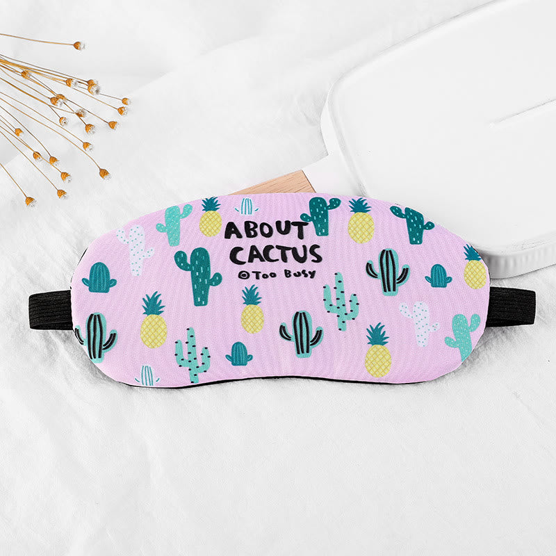 Creative Cartoon Cactus Blackout Eye Mask - D - 1PC - 8" x 3" - image 4