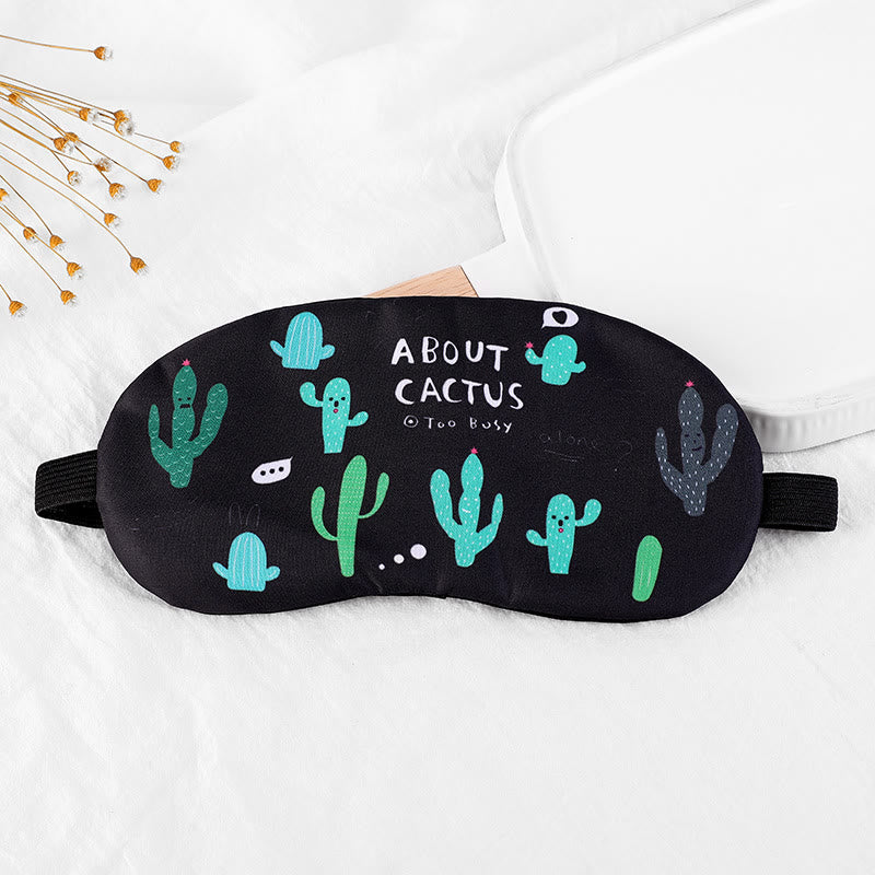 Creative Cartoon Cactus Blackout Eye Mask - C - 1PC - 8" x 3" - image 3