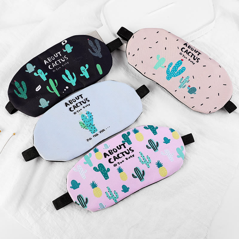 Creative Cartoon Cactus Blackout Eye Mask - image 0
