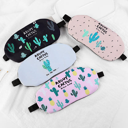Creative Cartoon Cactus Blackout Eye Mask - image 0