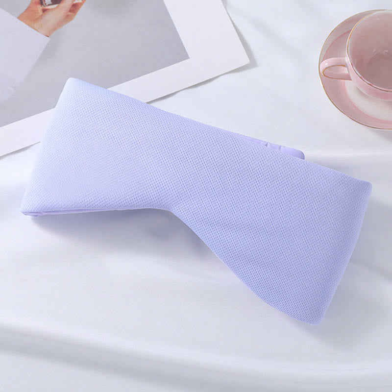 Full Wrap Ice Silk Sleep Velcro Eye Mask - Light Blue - 1PC - 27" x 5" - image 8