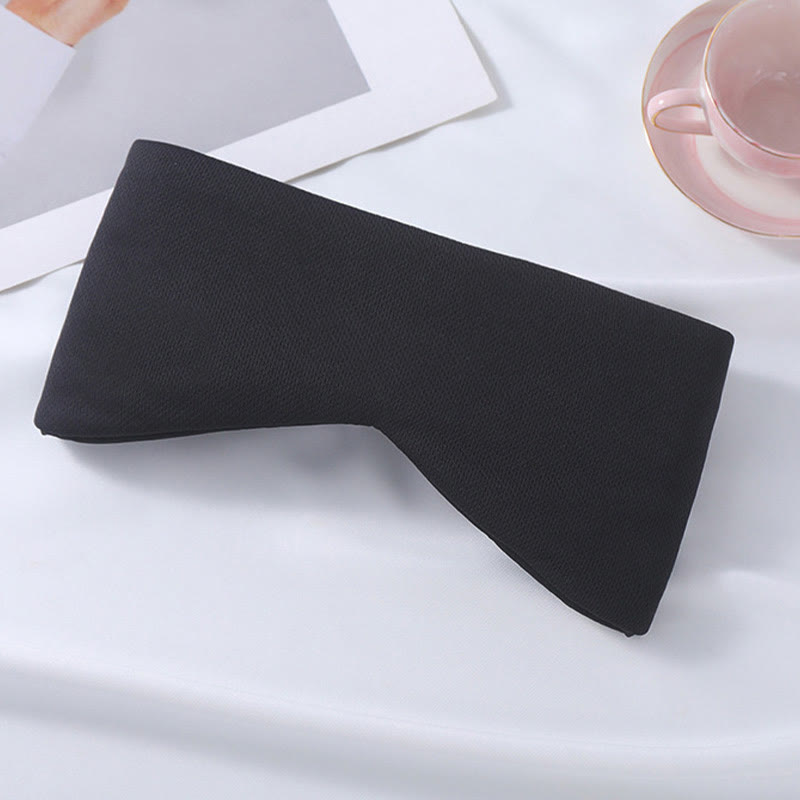 Full Wrap Ice Silk Sleep Velcro Eye Mask - Black - 1PC - 27" x 5" - image 5