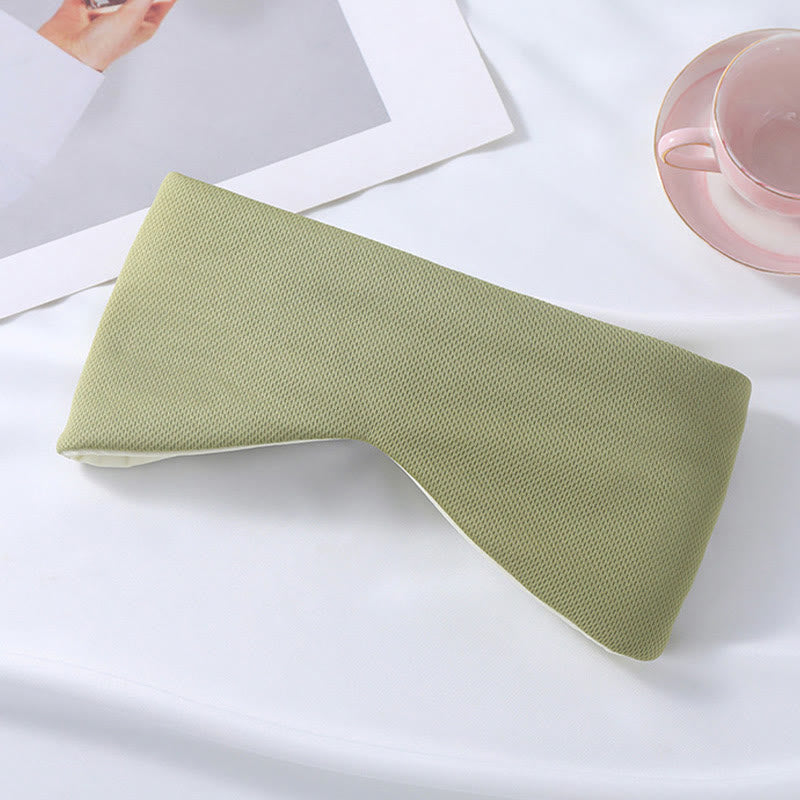 Full Wrap Ice Silk Sleep Velcro Eye Mask - Green - 1PC - 27" x 5" - image 7