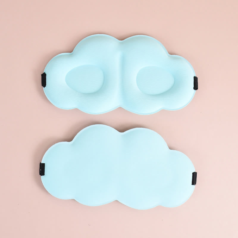 3D Cloud Breathable Double-Sided Eye Mask - Sky Blue - 1PC - 8" x 4" - image 8