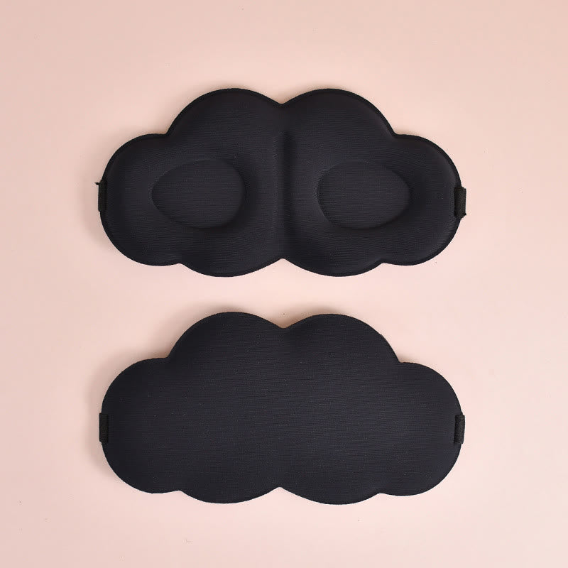 3D Cloud Breathable Double-Sided Eye Mask - Black - 1PC - 8" x 4" - image 3