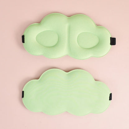 3D Cloud Breathable Double-Sided Eye Mask - Light Green - 1PC - 8" x 4" - image 9