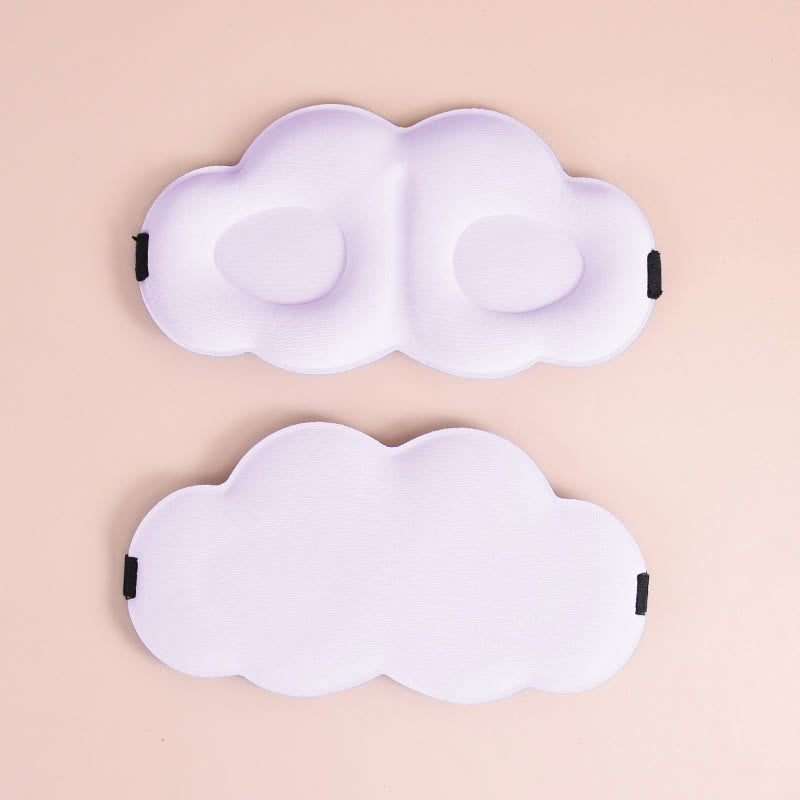 3D Cloud Breathable Double-Sided Eye Mask - Light Purple - 1PC - 8" x 4" - image 7