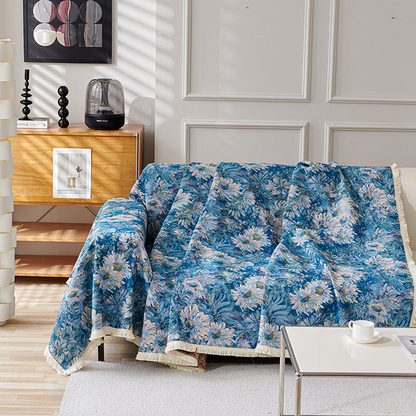 Tassel Cotton Linen Pastoral Couch Slipcover - image 3