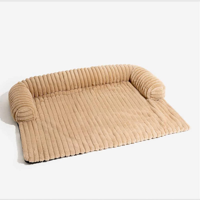 Solid Color Fluffy Sofa Protector Pet Pad - Camel - 33.46"W x37.40"L  x 6.30"H - image 4