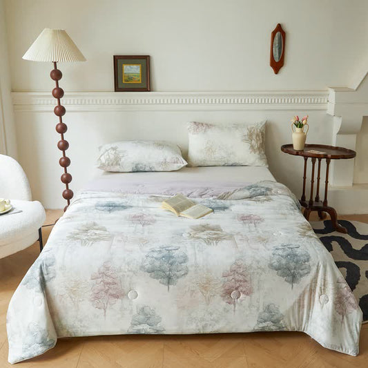 Pastoral Soft Breathable Fiber Quilt - Ivory - Queen - image 0