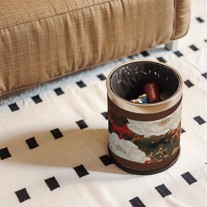 Large Capacity Floral Bird Decorative Trash Can - image 4