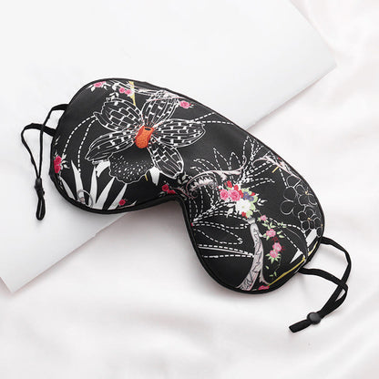 Ethnic Style Print Imitation Silk Sleep Eye Mask - C - 2PCS - 8" x 4" - image 3