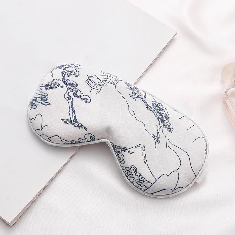 Elegant Landscape Painting Print Sleep Eye Mask - D - 2PCS - 8" x 4" - image 4