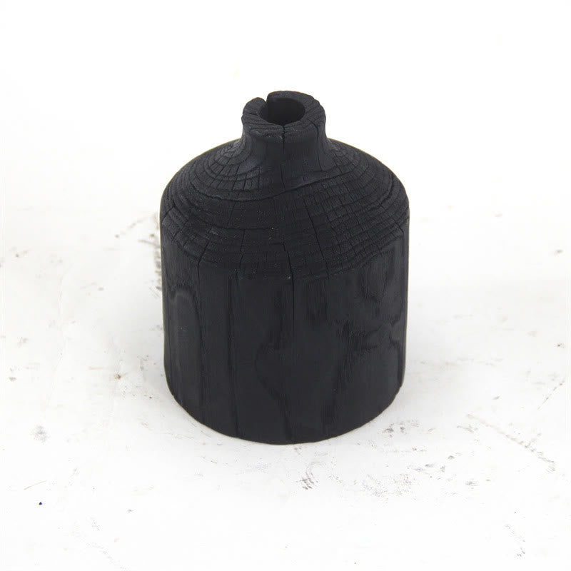 Wooden Black Vase Art Decorative Ornament - image 4
